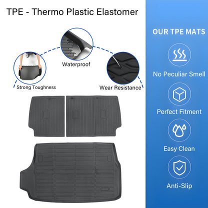 Backrest Mats & Trunk Cargo Liners 3D For 2025 Toyota 4Runner 4-Door TPE New