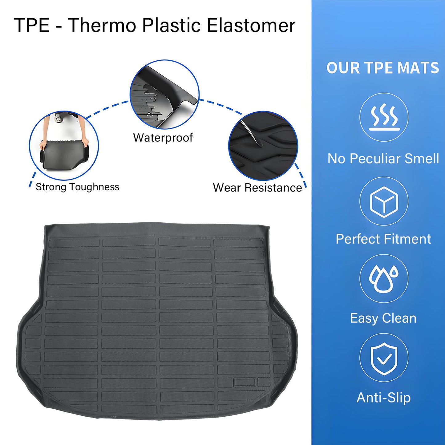 TPE Cargo Trunk Liner Cover Floor Mat Fits 2015-2021 Lexus NX200t NX300 NX300h