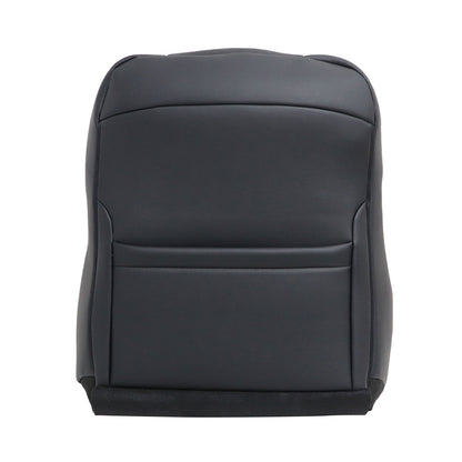 Fits 2013-2018 Toyota RAV4 Driver Top Leather Seat Cover Black W/ White Stitch