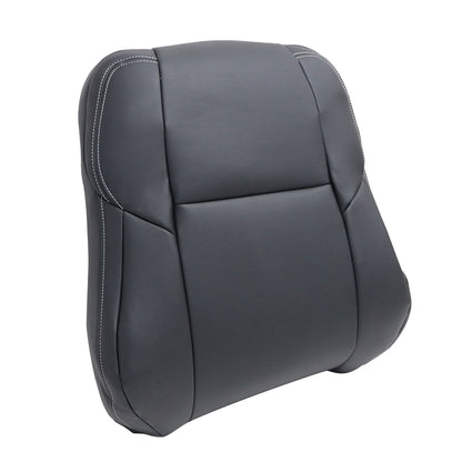 Fits 2013-2018 Toyota RAV4 Driver Top Leather Seat Cover Black W/ White Stitch