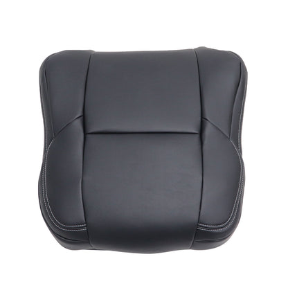 Fits 2013-2018 Toyota RAV4 Driver Top Leather Seat Cover Black W/ White Stitch