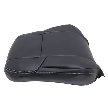 Fits 2013-2018 Toyota RAV4 Driver Top Leather Seat Cover Black W/ White Stitch