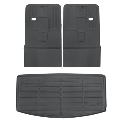 3D TPE Trunk Cargo Liner & Backrest Mats Set For 2021-2025 Jeep Grand Cherokee L