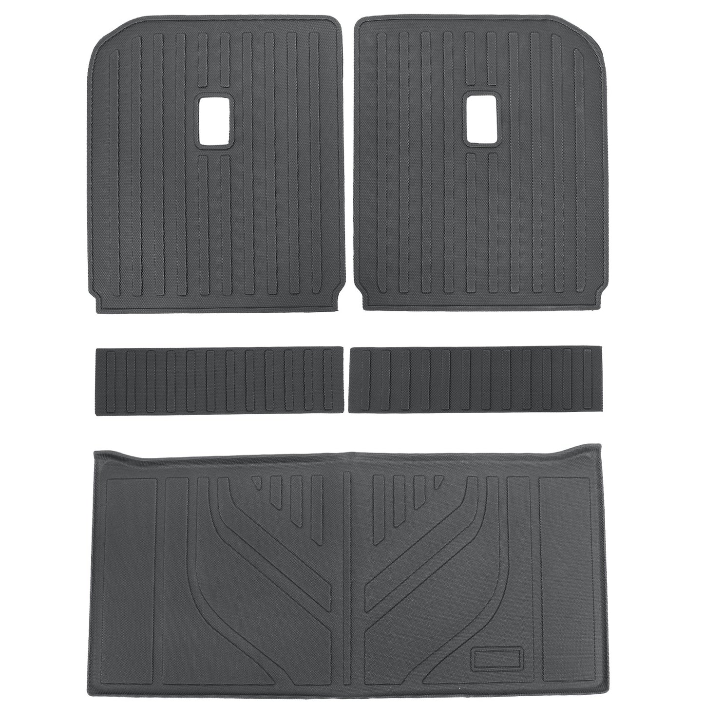 Backrest Mats & Trunk Cargo Liner Full Cover For 2022 2023 Rivian R1S TPE 4Door