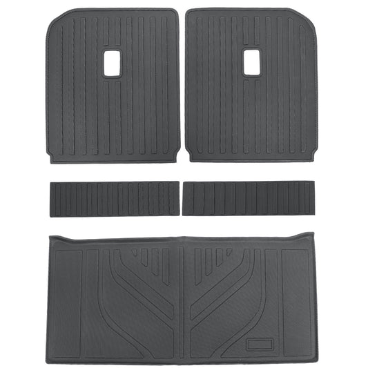 Backrest Mats & Trunk Cargo Liner Full Cover For 2022 2023 Rivian R1S TPE 4Door