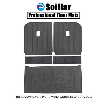 Backrest Mats & Trunk Cargo Liner Full Cover For 2022 2023 Rivian R1S TPE 4Door