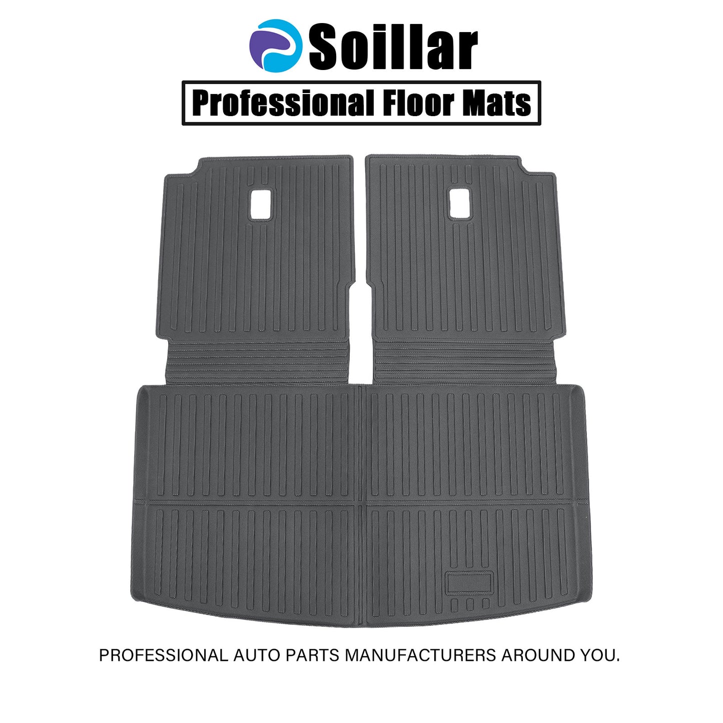 Rear Backrest Mats Seatback Trunk Cargo Liner For 2018-25 Volkswagen Atlas TPE