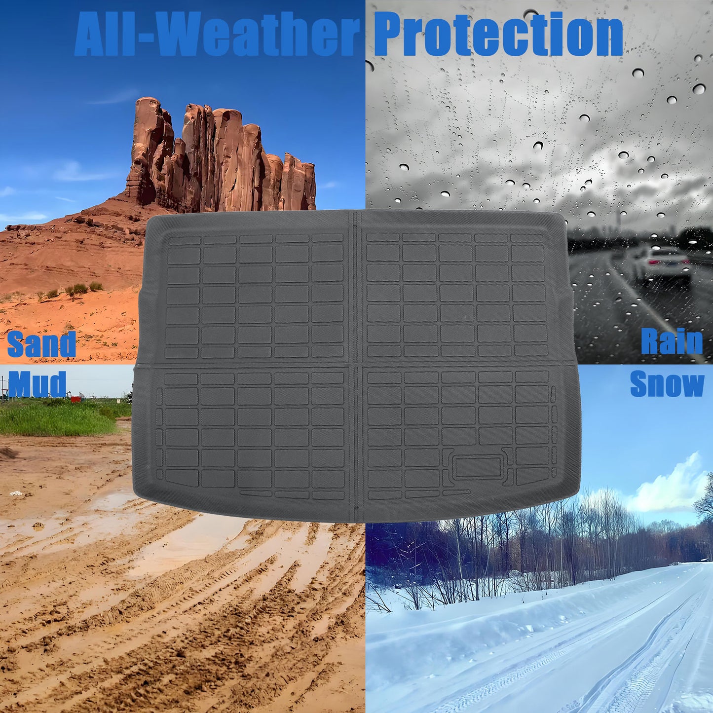 TPE Rear Cargo Trunk Liner Cover Floor Mat For 2015-2021 VW Golf Mk7 Waterproof