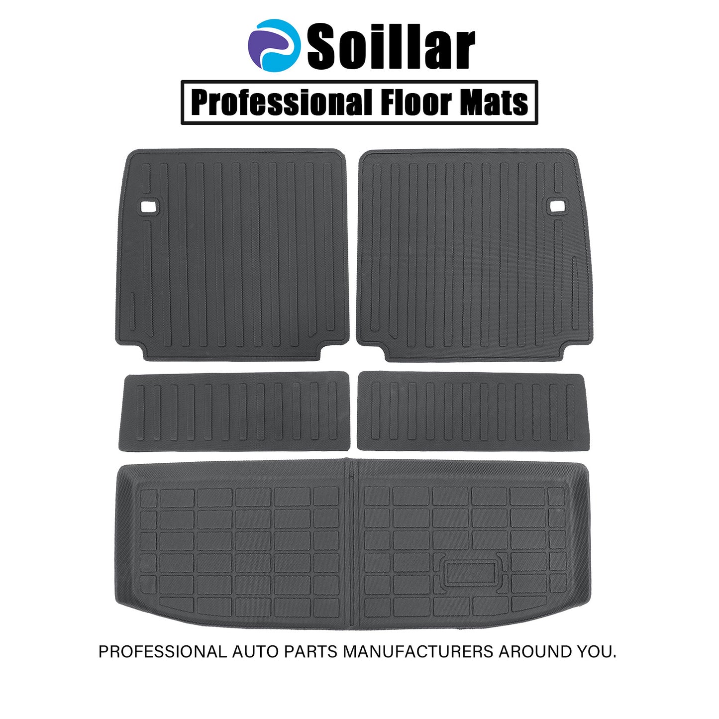 3D TPE Backrest Mats+Cargo Trunk Liner For 2022 2023 Mitsubishi Outlander Black