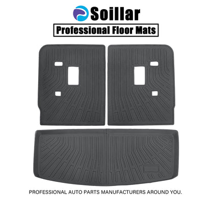 Backrest Mats & Trunk Cargo Liners For 2017-2023 GMC Acadia 4-Door TPE New Black