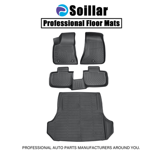 Floor Mats Trunk?Cargo Liners TPE For 2011-2023 Chrysler 300/Dodge Charger RWD
