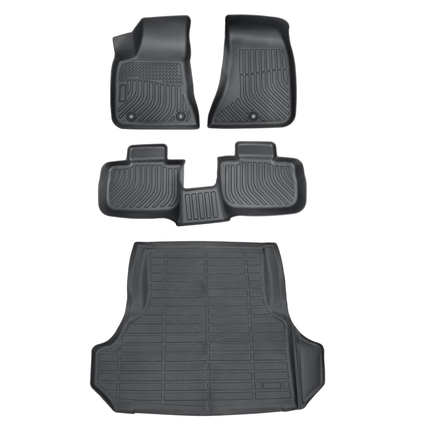 Floor Mats Trunk?Cargo Liners TPE For 2011-2023 Chrysler 300/Dodge Charger RWD