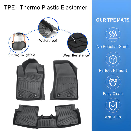 Floor Mats Liners TPE For 2015-2024 Jeep Renegade 3D Model All-Weather Black NEW