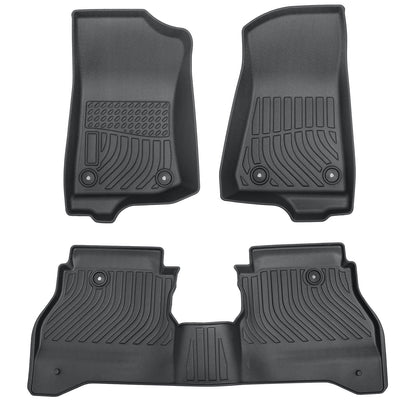 TPE Floor Mats Liner Fits 2020-2025 Jeep Gladiator 5-Passenger Protection Black