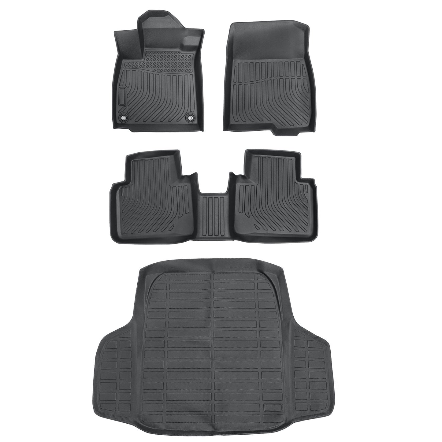 TPE Floor Mats & Trunk Cargo Liner For 2018-2022 Honda Accord Sedan Waterproof