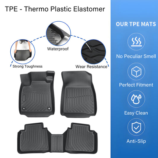 Floor Mats Liner For 2023-2025 Honda Accord 4-Door Front-Rear All Weather TPE