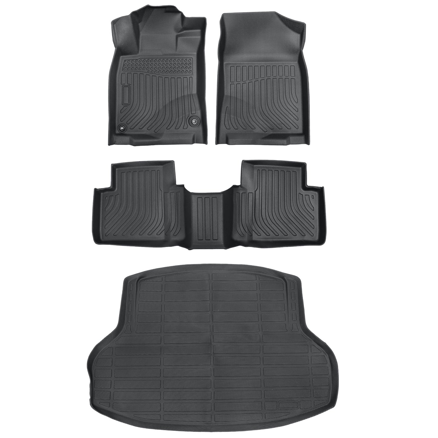 Floor Mats Liners+Trunk Cargo Liner TPE For 2016-2021 Honda Civic Sedan Weather