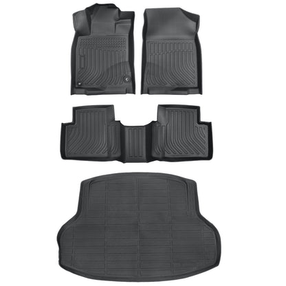 Floor Mats Liners+Trunk Cargo Liner TPE For 2016-2021 Honda Civic Sedan Weather