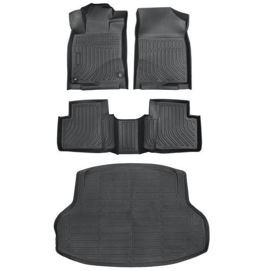 Floor Mats Liners+Trunk Cargo Liner TPE For 2016-2021 Honda Civic Sedan Weather