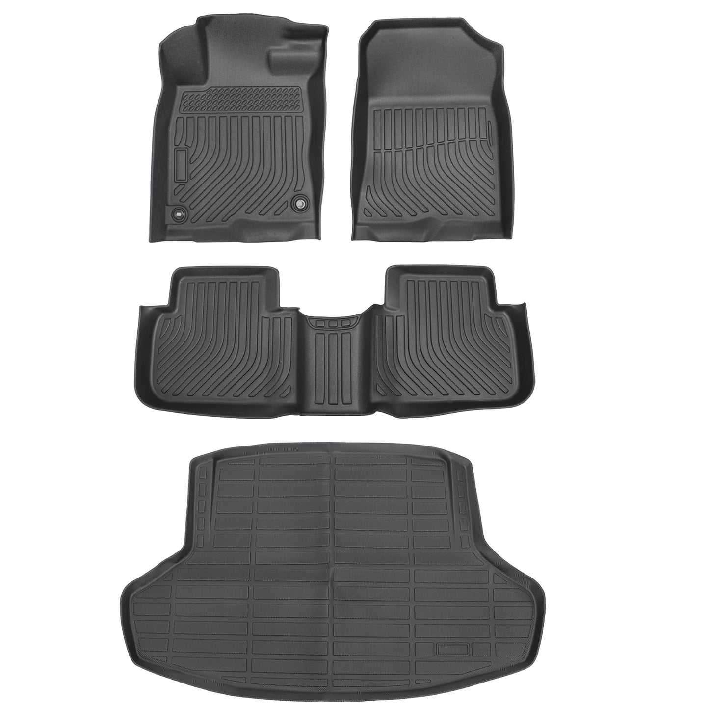 3D TPE Floor Mats & Trunk Cargo Liner Set of 4 For 2022-2025 Honda Civic Sedan