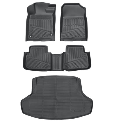 3D TPE Floor Mats & Trunk Cargo Liner Set of 4 For 2022-2025 Honda Civic Sedan