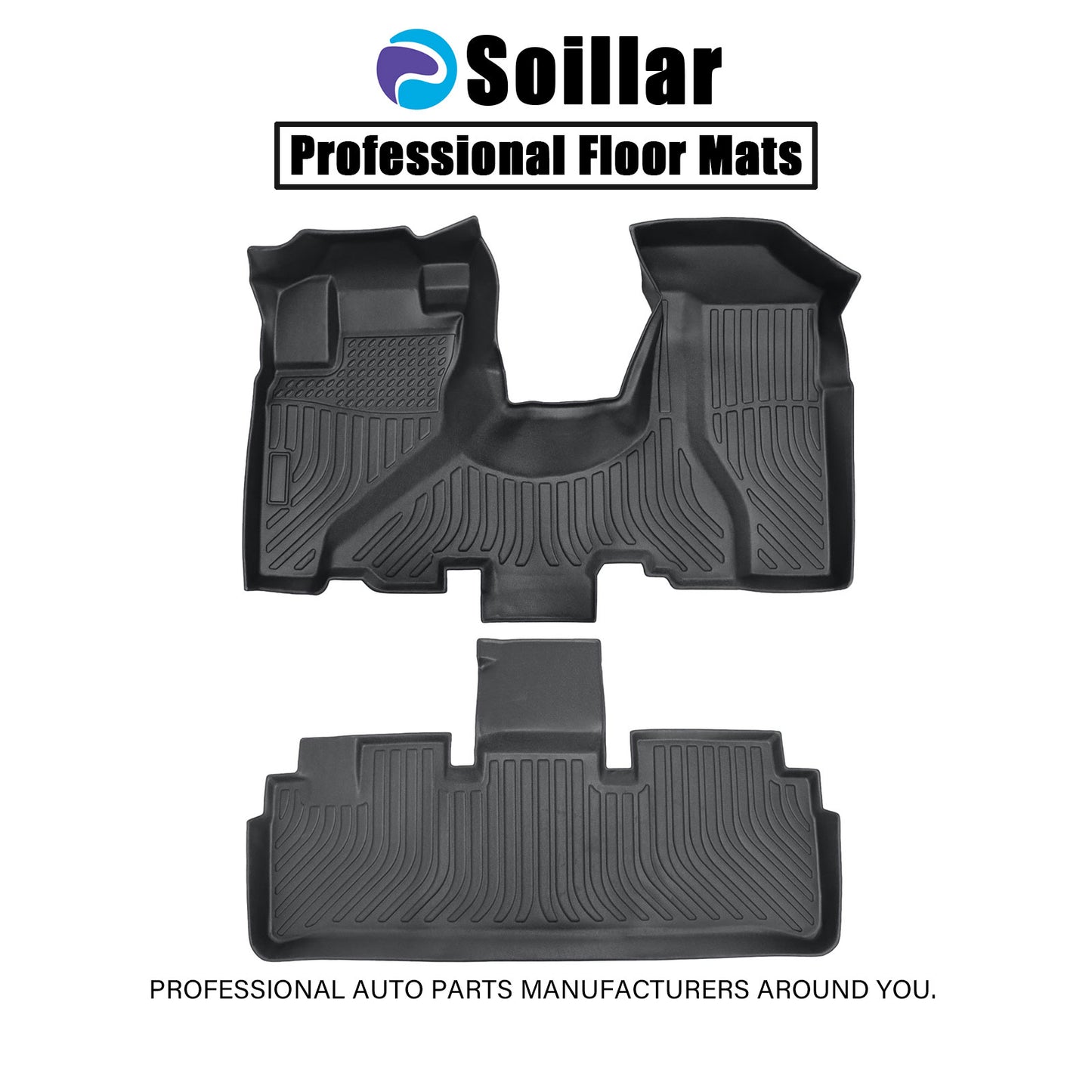 Floor Mats Liner For 2002-2006 Honda CR-V 4-Door Front-Rear All Weather TPE 2x