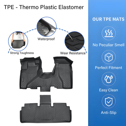 Floor Mats Liner For 2002-2006 Honda CR-V 4-Door Front-Rear All Weather TPE 2x