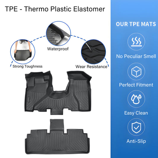 Floor Mats Liner For 2002-2006 Honda CR-V 4-Door Front-Rear All Weather TPE 2x