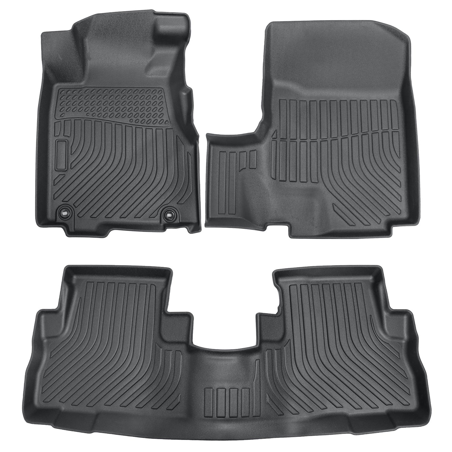 Floor Mats Liners TPE For 2007-2011 Honda CR-V 3D Model All-Weather Black NEW
