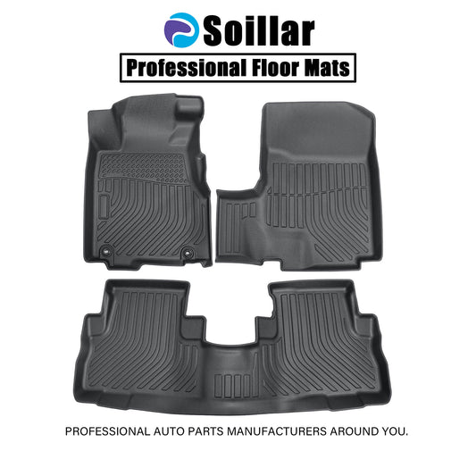 Floor Mats Liners TPE For 2007-2011 Honda CR-V 3D Model All-Weather Black NEW