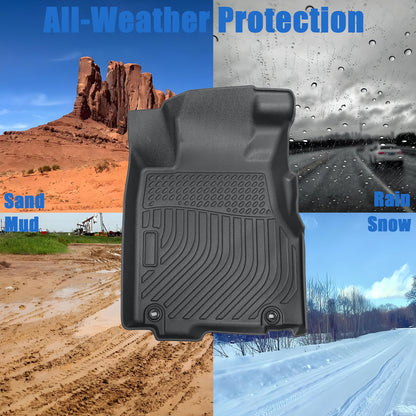 Floor Mats Liners TPE For 2007-2011 Honda CR-V 3D Model All-Weather Black NEW