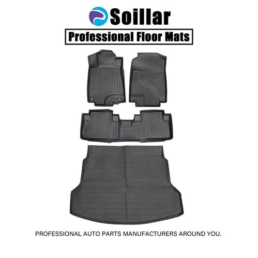 Floor Mats Trunk & Cargo Liners All Weather 3D TPE For 2012-2016 Honda CR-V CRV