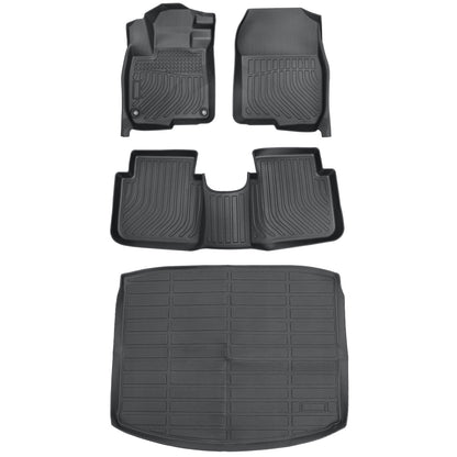 Floor Mats Trunk & Cargo Liners All Weather 3D TPE For 2017-2022 Honda CR-V CRV