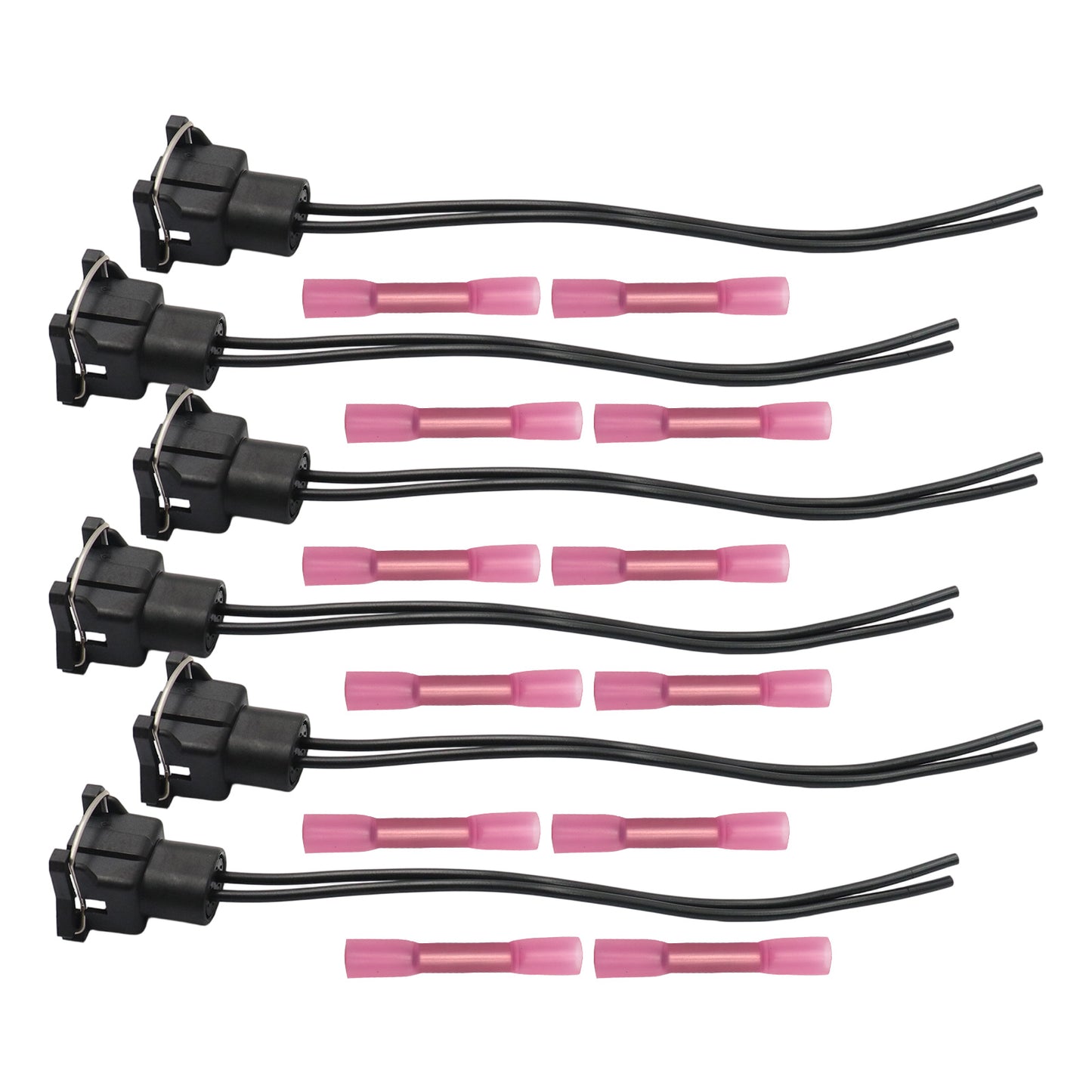 6pcs Fuel Injector Wiring Harness Connector Plugs for Ford Chrysler Dodge SK25