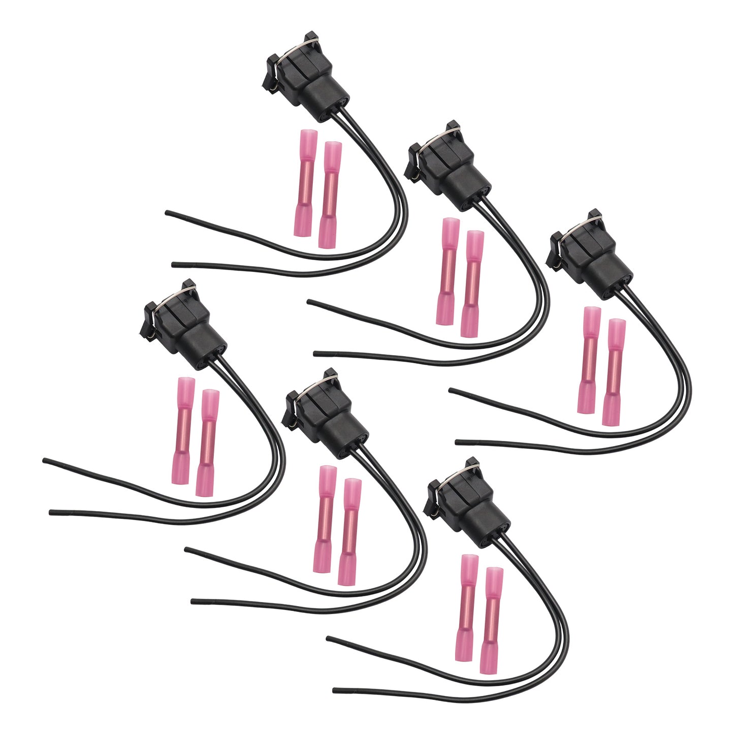 6pcs Fuel Injector Wiring Harness Connector Plugs for Ford Chrysler Dodge SK25