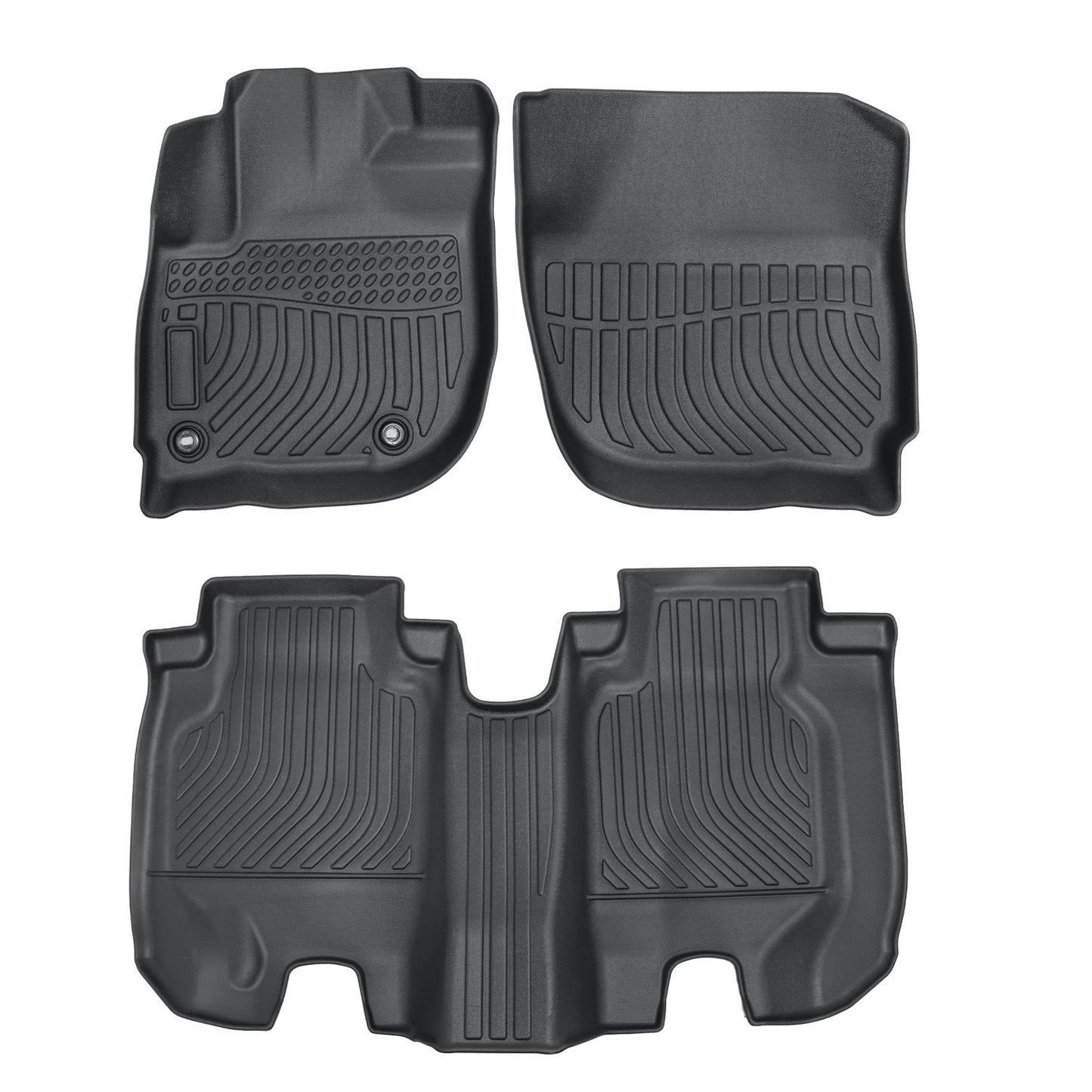 Floor Mats Liner For 2016-2022 Honda HR-V 4-Door Front-Rear All Weather TPE 3Pcs