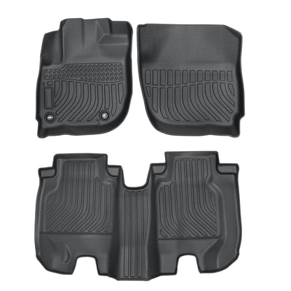 Floor Mats Liner For 2016-2022 Honda HR-V 4-Door Front-Rear All Weather TPE 3Pcs