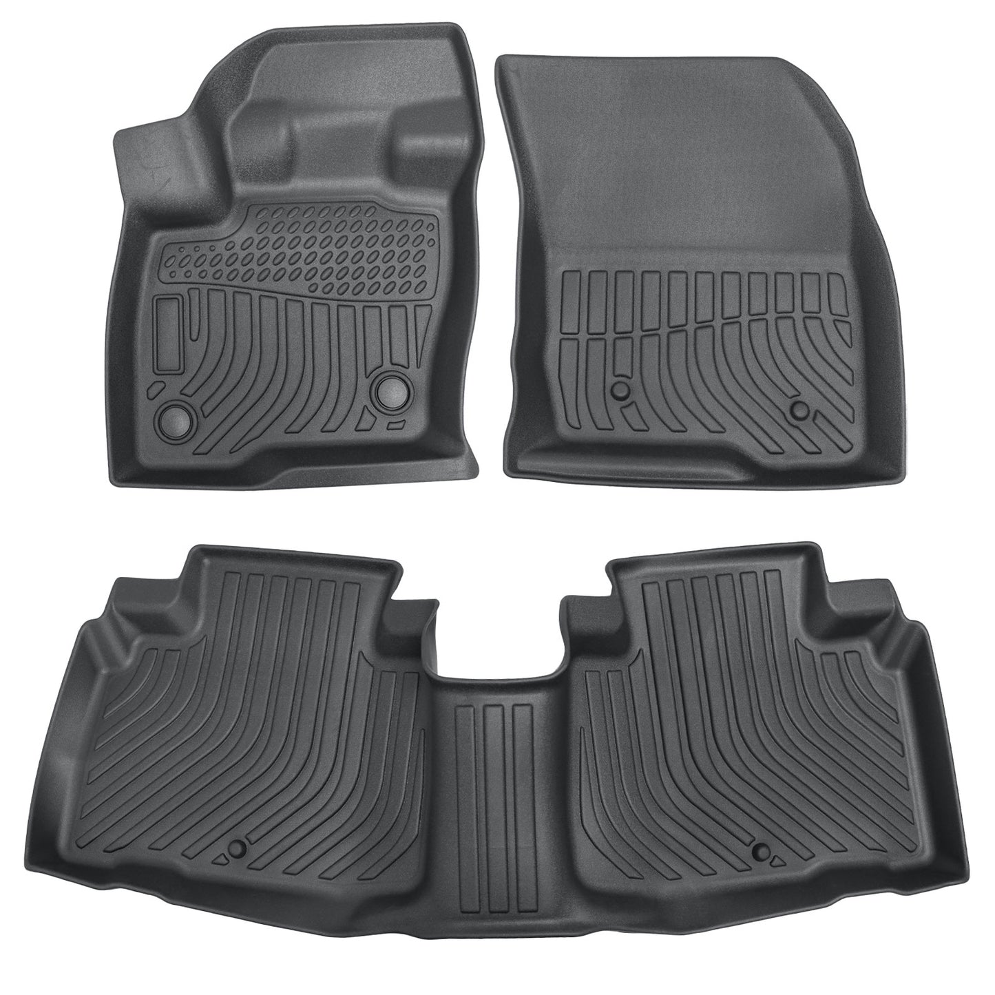 3Pcs TPE Floor Mats Liner For 2016-2023 Lincoln MKX Front & Rear 3D Waterproof
