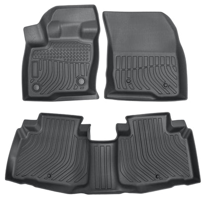 3Pcs TPE Floor Mats Liner For 2016-2023 Lincoln MKX Front & Rear 3D Waterproof