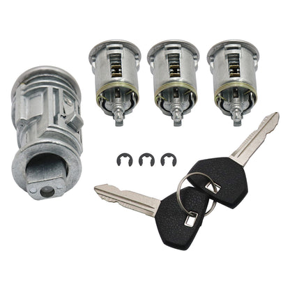 Ignition & 3Door Lock Cylinder Set W/2 Keys High Quality For 2002-2006 Jeep TJ