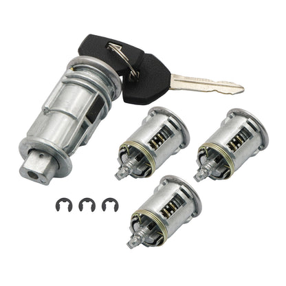 Ignition & 3Door Lock Cylinder Set W/2 Keys High Quality For 2002-2006 Jeep TJ