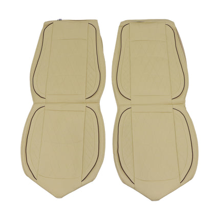 Leather Front+Rear 5-Seat Car For Toyota Seat Cover Full Set Protectors Beige