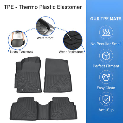 Floor Mats Liner For 2021-2023 Hyundai Elantra 4-Door Front-Rear All Weather TPE