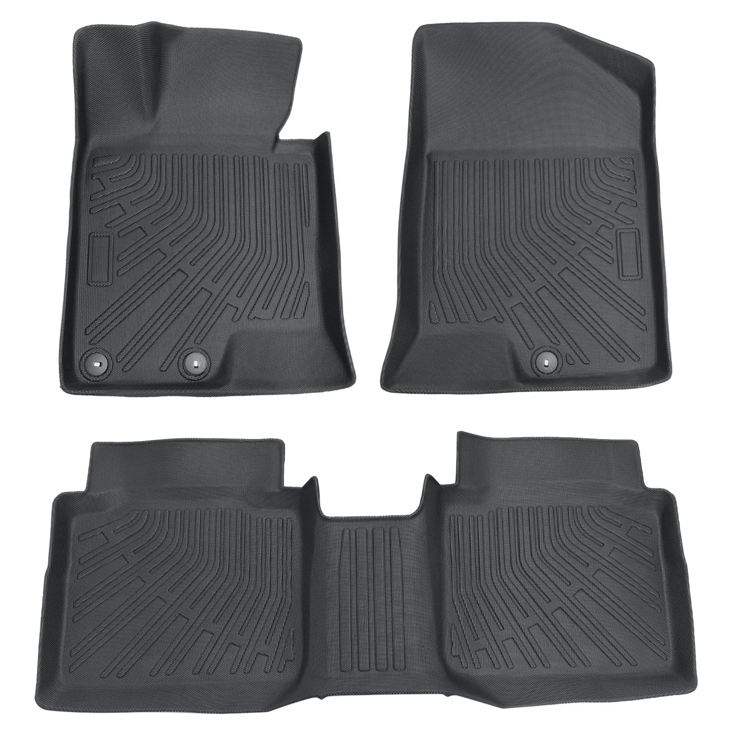 2 Row Floor Mats Liner For 2011-2015 Hyundai Sonata Hybrid / Hybrid Limited TPE