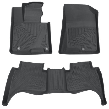 Fits 2022-2025 Hyundai Santa Cruz TPE 3D Front & Rear Floor Mats Liner Black 3X
