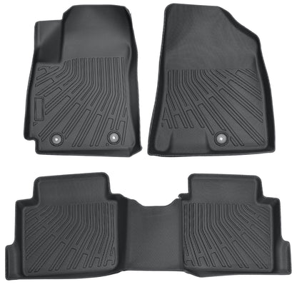 For 2024 2025 Hyundai Kona TPE 3D Front & 2nd Row Floor Mats Liner All Weather
