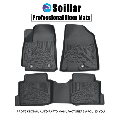 For 2024 2025 Hyundai Kona TPE 3D Front & 2nd Row Floor Mats Liner All Weather