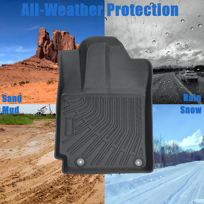 For 2018 2019 Hyundai Kona TPE 3D Front & 2nd Row Floor Mats Liner All Weather