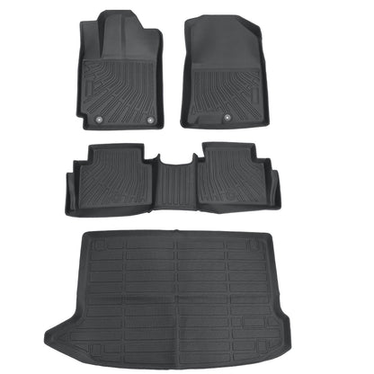 TPE Floor Mats Liners+Trunk Cargo Liner For 2018-2023 Hyundai Kona All Weather