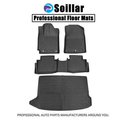 TPE Floor Mats Liners+Trunk Cargo Liner For 2018-2023 Hyundai Kona All Weather